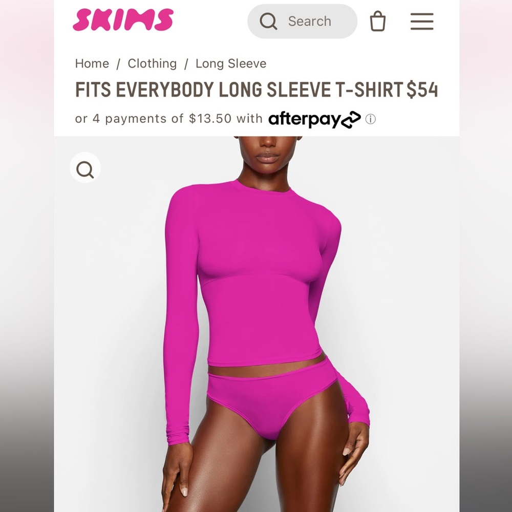 SKIMS fits everybody longsleeve tshirt SOLD OUT!